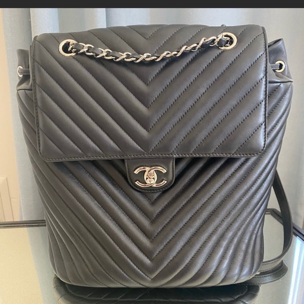 Chanel Urban Spirit Large Chevron Backpack